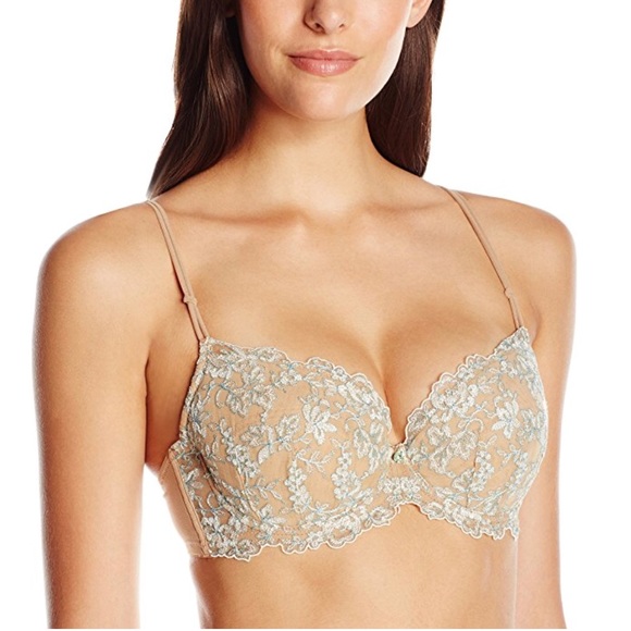 Valery Other - Tan Embellished Padded Bra 36B